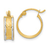 5mm Gold Satin Diamond-cut Hoop Earrings