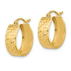 POlished and Diamond-cut Hoop Earrings