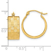 8.5mm Gold Diamond-cut Hoop Earrings
