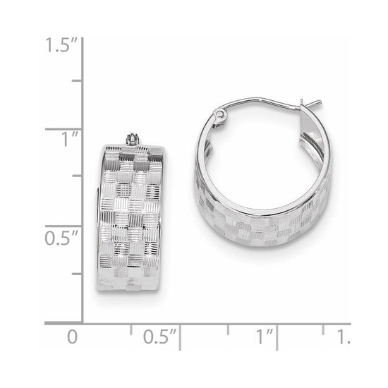 8.5mm Gold Diamond-cut Hoop Earrings