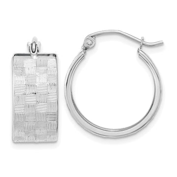8.5mm Gold Diamond-cut Hoop Earrings