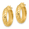 14k Polished Fancy Hoops
