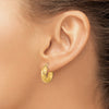 14k Polished Fancy Hoops