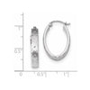 4mm Gold Diamond-cut Oval Hoop Earrings