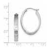 4mm Gold Diamond-cut Oval Hoop Earrings