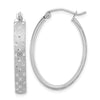 4mm Gold Diamond-cut Oval Hoop Earrings