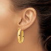 5.75mm Gold Oval Tube Hoop Earrings