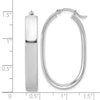 14k White Gold 5.75x38mm Polished Oval Tube Hoop Earrings