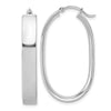 14k White Gold 5.75x38mm Polished Oval Tube Hoop Earrings