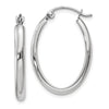 Gold Half Round Oval Hoop Earrings