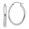 Gold Half Round Oval Hoop Earrings