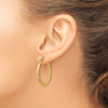 3mm Gold Twisted Tube Hoop Earrings