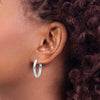 Gold Half Round Oval Hoop Earrings