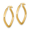 14k Rose Gold 1.7x24mm Polished Square Tube Hoop Earrings