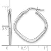 Gold Polished Square Shape Hoop Earrings