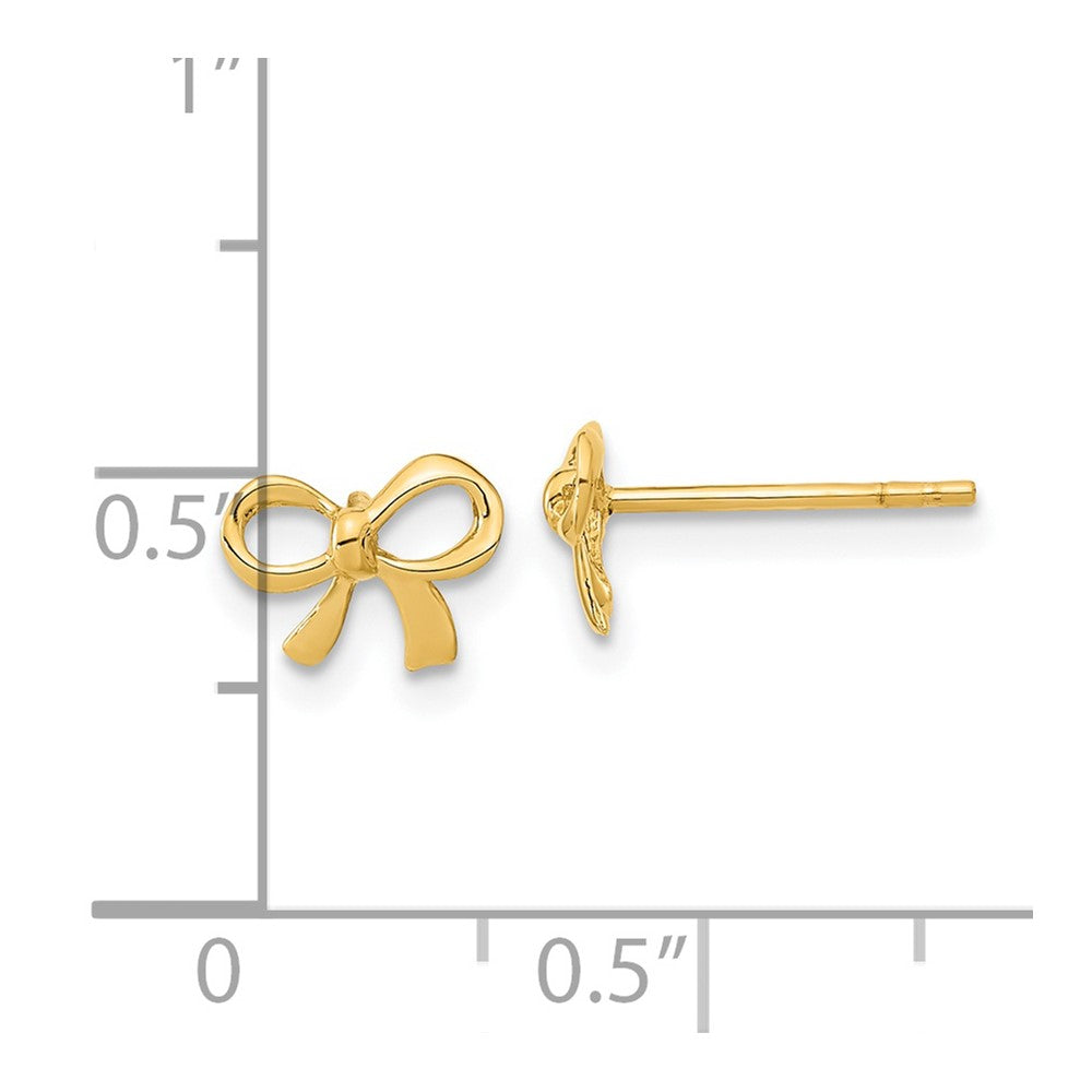 14k Polished Bow Post Earrings