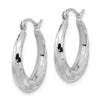 3.5mm Gold Polish Diamond-cut Graduating Hoop Earrings