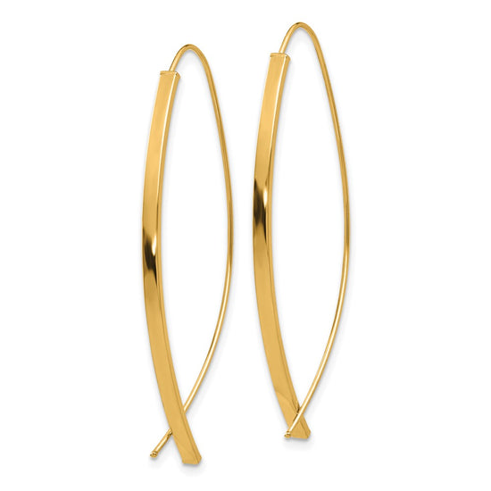 Gold Bar Theader Earrings