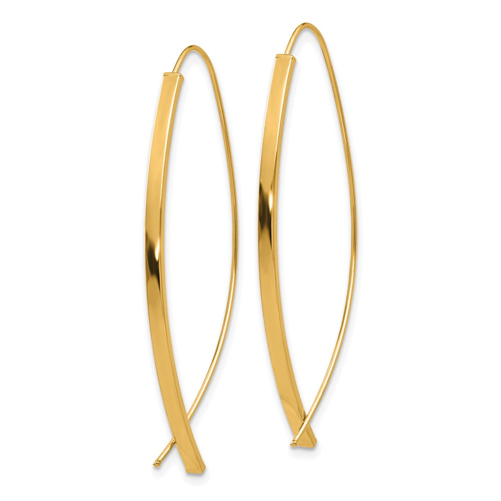 Gold Bar Theader Earrings