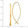 14k 1.75mm Square Tube Wire Threader Earrings