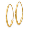 14k Polished Oval Dangle Wire Threader Earrings