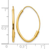 14k Polished Oval Dangle Wire Threader Earrings