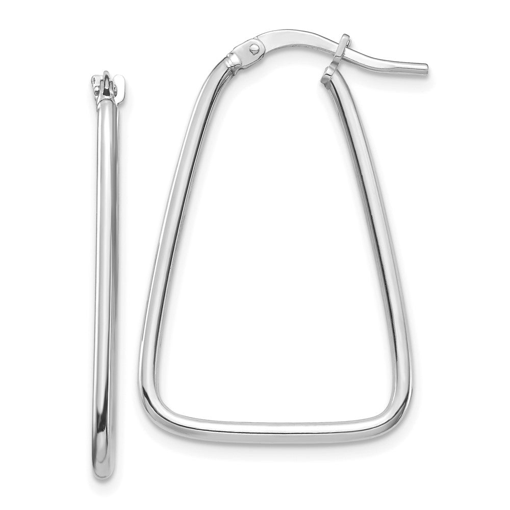 1.5mm Gold Polished Triangle Hoop Earrings