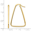 1.5mm Gold Polished Triangle Hoop Earrings