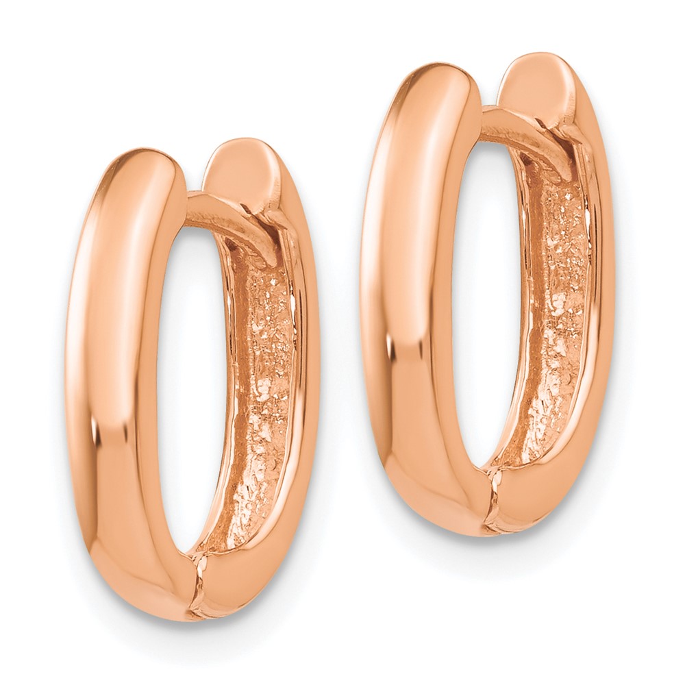 Gold Oval Hinged Hoop Earrings