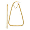 14k Polished & Diamond-cut Double Triangle Hoop Earrings