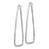 Gold Diamond-cut Triangle Hoop Earrings