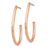 Gold Diamond-cut J-hoop Post Earrings