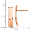 Gold Curved Bar Post Earrings