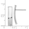 Gold Curved Bar Post Earrings