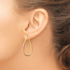 14k Polished 2mm Wavy Hoop Earrings