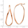 2mm Gold Oval Twisted Hoop Earrings