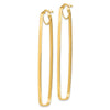 14k Polished 2mm Rectangle Hoop Earrings