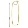 14k Polished 2mm Rectangle Hoop Earrings