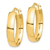14k 5x26mm High Polished Tube Hoop Earrings