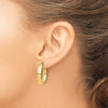 14k 5x26mm High Polished Tube Hoop Earrings