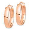 5mm Gold Half Round Tube Hoop Earrings