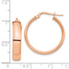14k Rose Gold 5x26mm High Polished Tube Hoop Earrings