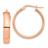 14k Rose Gold 5x26mm High Polished Tube Hoop Earrings