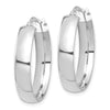 5mm Gold Half Round Tube Hoop Earrings