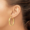 14k 5x38mm High Polished Tube Hoop Earrings