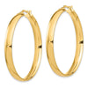 14k 5x44mm High Polished Tube Hoop Earrings