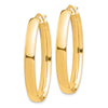 14k 5x40mm High Polished Oval Tube Hoop Earrings