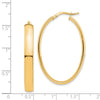 14k 5x40mm High Polished Oval Tube Hoop Earrings