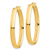 14k 5x44mm High Polished Oval Tube Hoop Earrings