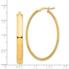 14k 5x44mm High Polished Oval Tube Hoop Earrings